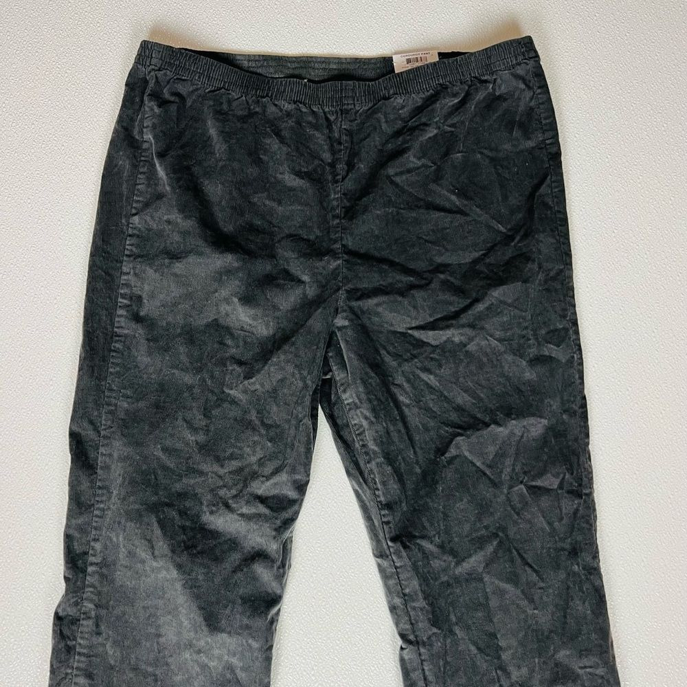 Karen Scott Women's Petite Corduroy Pull-On Pants, Charcoal Size PXL NWT - Picture 5 of 12